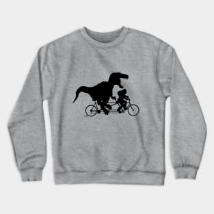 Gone Squatchin cycling with T-rex Crewneck Sweatshirt